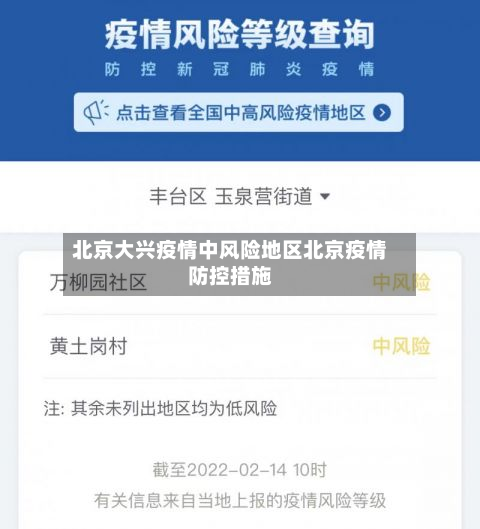 北京大兴疫情中风险地区北京疫情防控措施